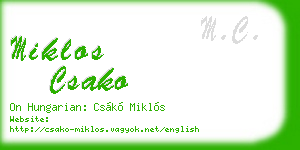 miklos csako business card